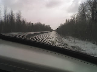 Taking the train across Canada from Toronto to Vancouver; view of Ontario northlands