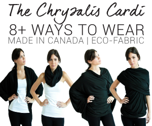 Chrysalis Cardi, multi-functional clothing