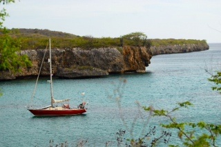 Emma's Boat that she's sailing around the world in 