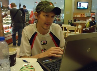 Working away...