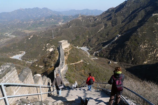 steps down the great wall, very steep!
