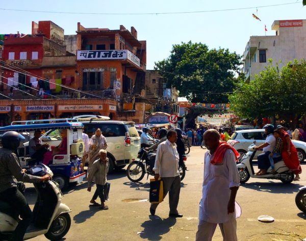 downtown Pink City, in Jaipur India