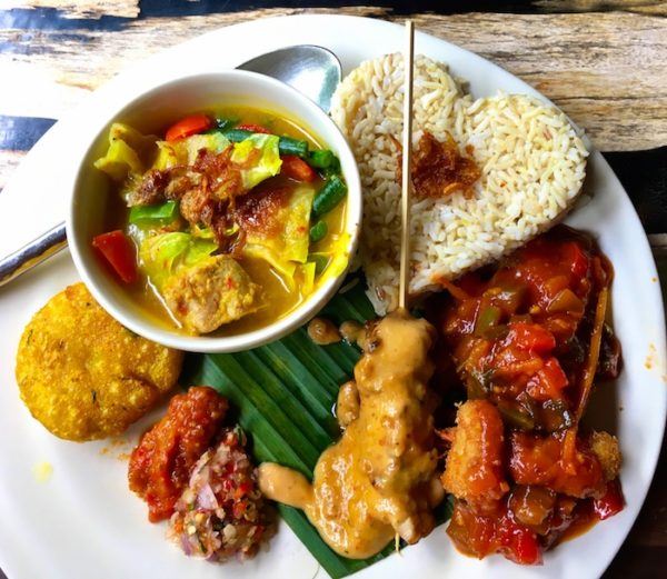 local dishes done fancy in Bali