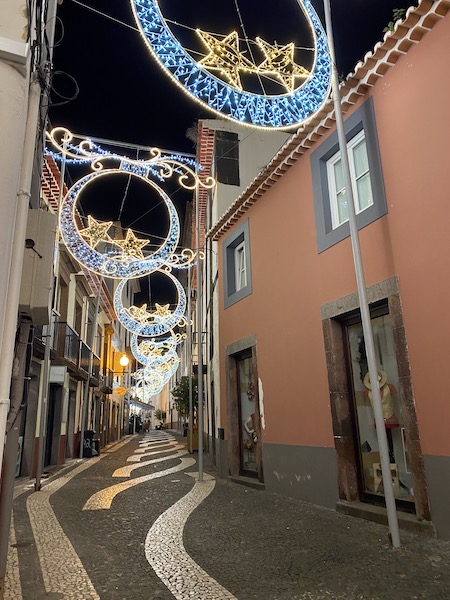 holiday lights in Funchal Madiera