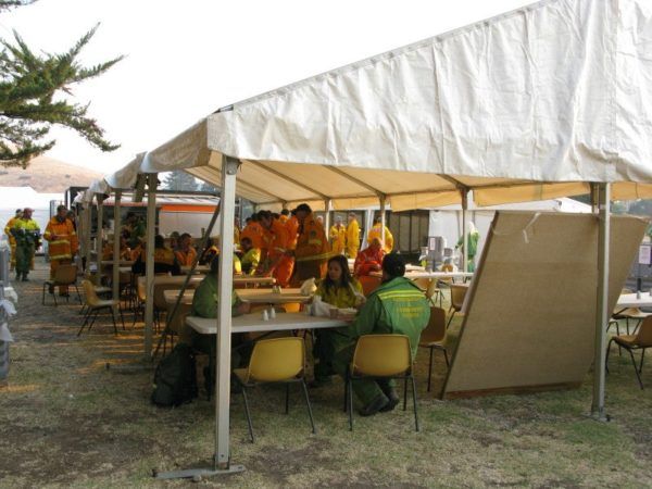 Emergency services tent for the Victorian Bush Fires. 