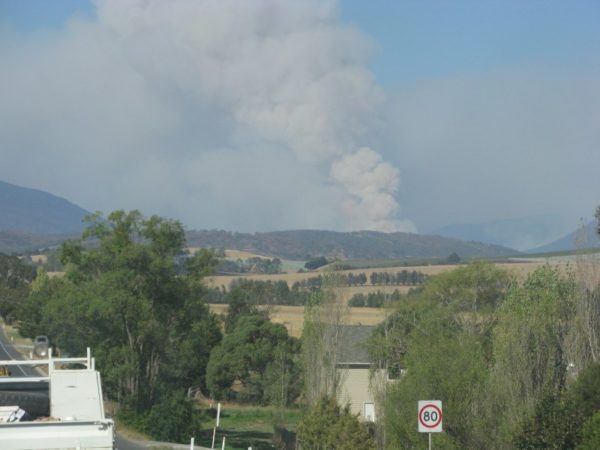 Bush fire diary: plumes of smoke outside of Melbourne, we are driving back into that. 