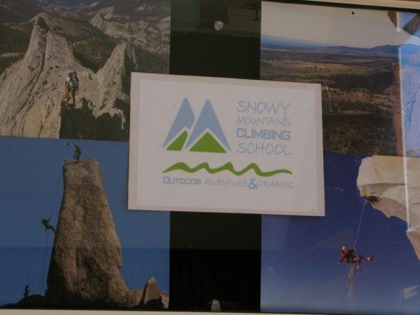 Snowy Mountains Climbing School sign