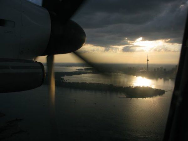 Flying into Toronto 