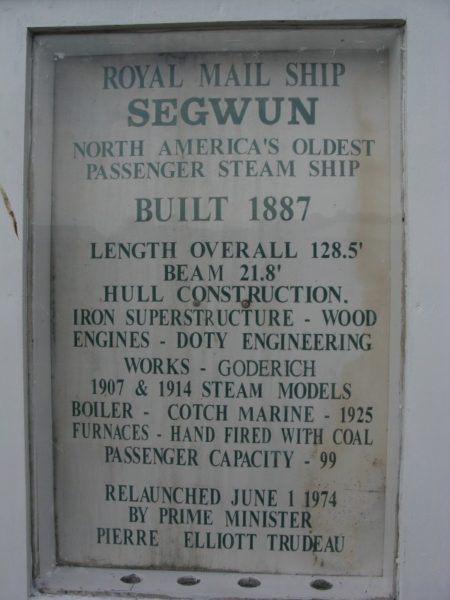 Royal Mail Ship Segwun info