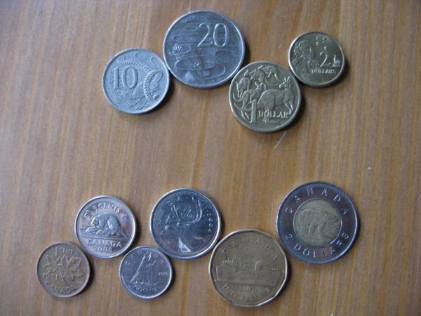 Canadian versus Australian coins