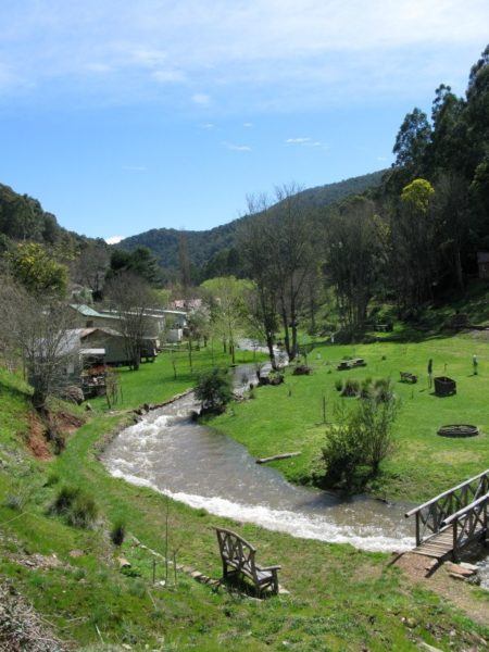 Woods Point, Australia, with a river running through it