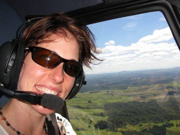 Riding in a Rotorua to White Island helicopter - what a rush! 