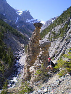 Hiking in the mountains outside of Jasper and Banff