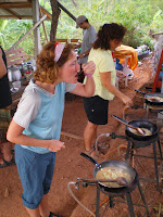 Tasting our creations in the outdoor kitchen at You Sabai