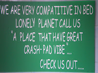 Sign saying we are very compatitive in bed