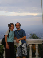 Nora Dunn and Kelly Bedford in Thailand, smiling after some big efforts as part of their Burma Cyclone Relief Project