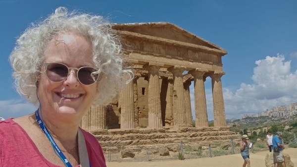 Janice Waugh at Valley of the Temples in Sicily