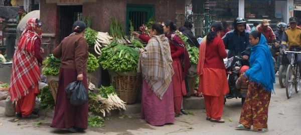 Nepalese women at a fresh market; photo by Otts World