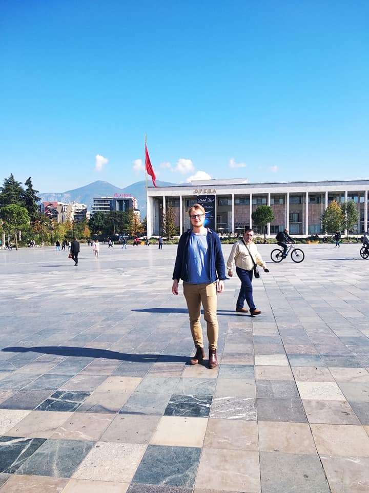 Nathan James Thomas in Tirana Albania