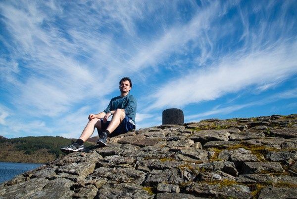 Chris of Nomadic Lifestyle out for a run in Scotland