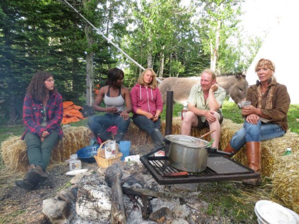 bonfire fun in the rocky mountains