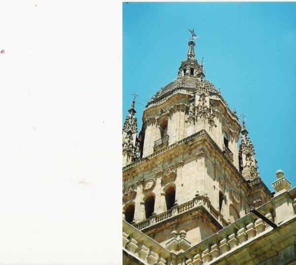 church steeple in Salamanca; photo by Rosie in Spain
